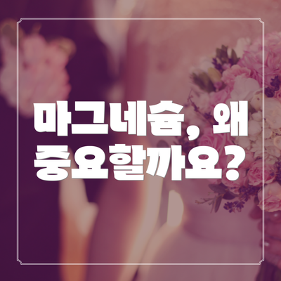 마그네슘, 왜 중요할까요?