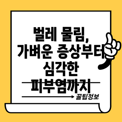 벌레 물림, 가벼운 증상부터 심각한 피부염까지