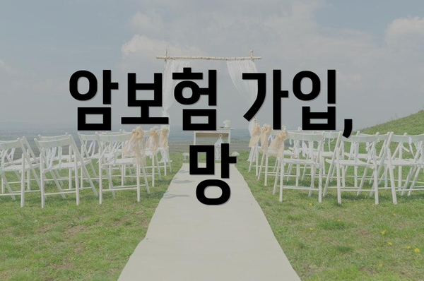 암보험 가입, 망