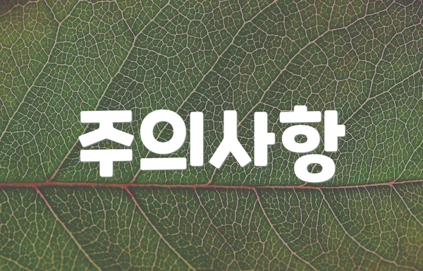 주의사항