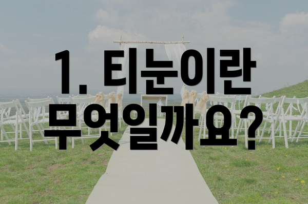 1. 티눈이란 무엇일까요?