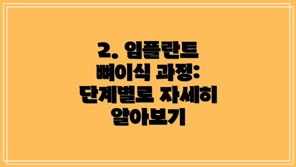 2. 임플란트 뼈이식 과정: 단계별로 자세히 알아보기