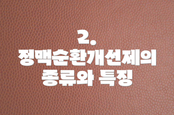 2. 정맥순환개선제의 종류와 특징