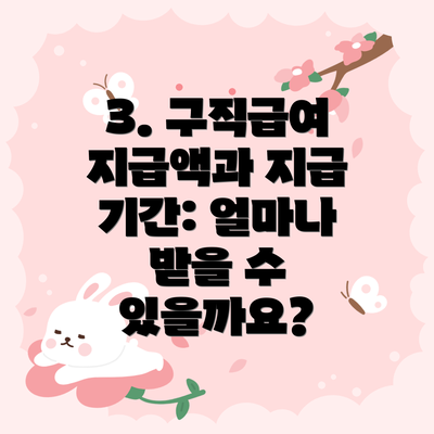3. 구직급여 지급액과 지급 기간: 얼마나 받을 수 있을까요?