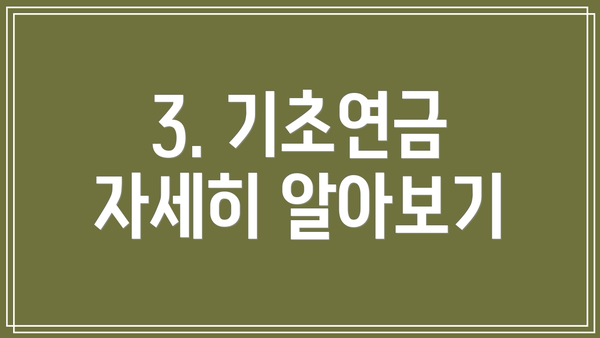 3. 기초연금 자세히 알아보기