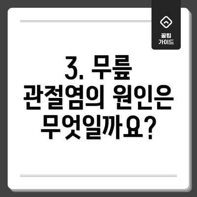 3. 무릎 관절염의 원인은 무엇일까요?