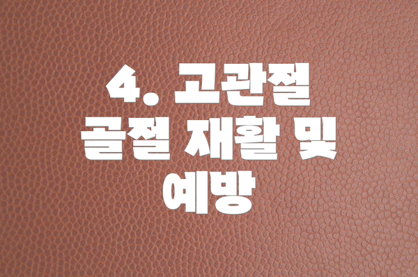 4. 고관절 골절 재활 및 예방