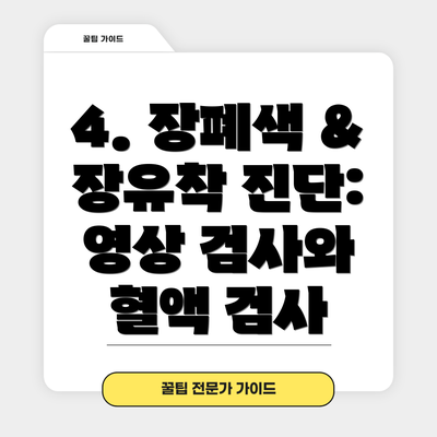 4. 장폐색 & 장유착 진단: 영상 검사와 혈액 검사