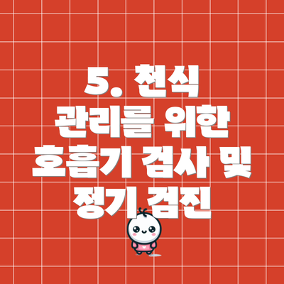 5. 천식 관리를 위한 호흡기 검사 및 정기 검진
