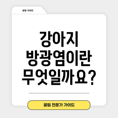 강아지 방광염이란 무엇일까요?