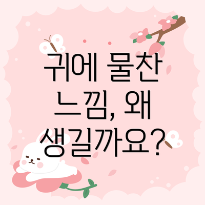 귀에 물찬 느낌, 왜 생길까요?