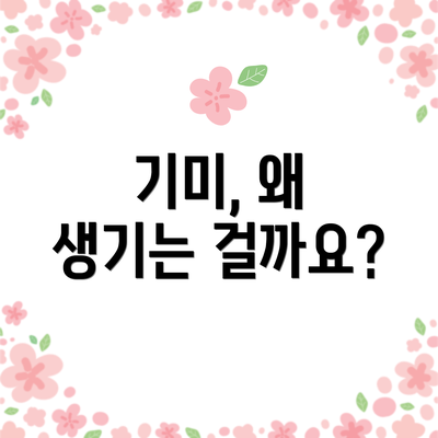 기미, 왜 생기는 걸까요?