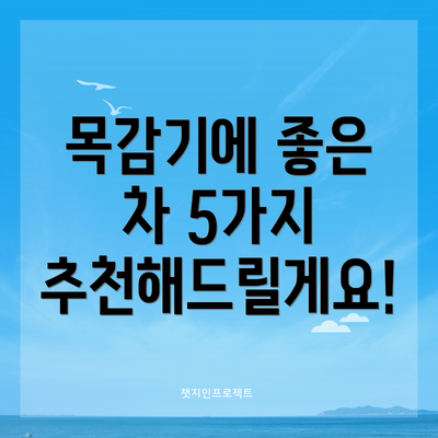 목감기에 좋은 차 5가지 추천해드릴게요!