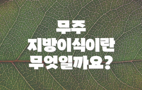 무주 지방이식이란 무엇일까요?