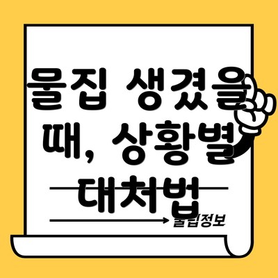 물집 생겼을 때, 상황별 대처법