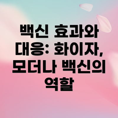 백신 효과와 대응: 화이자, 모더나 백신의 역할