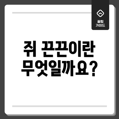쥐 끈끈이란 무엇일까요?