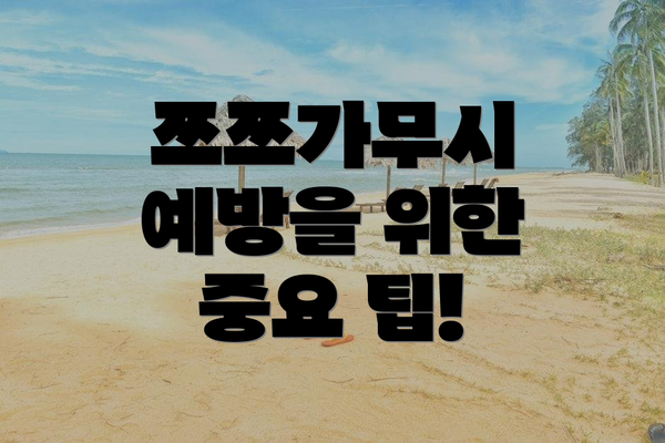 쯔쯔가무시 예방을 위한 중요 팁!