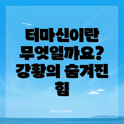 터마신이란 무엇일까요? 강황의 숨겨진 힘