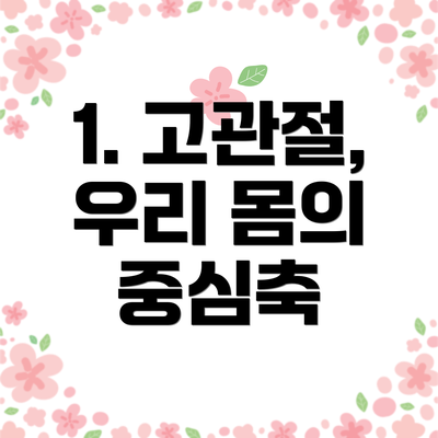 1. 고관절, 우리 몸의 중심축