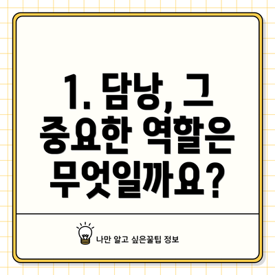 1. 담낭, 그 중요한 역할은 무엇일까요?