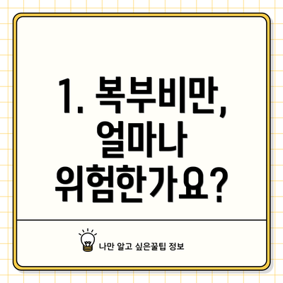 1. 복부비만, 얼마나 위험한가요?