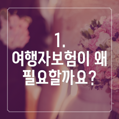 1. 여행자보험이 왜 필요할까요?