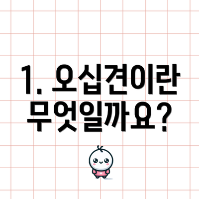 1. 오십견이란 무엇일까요?