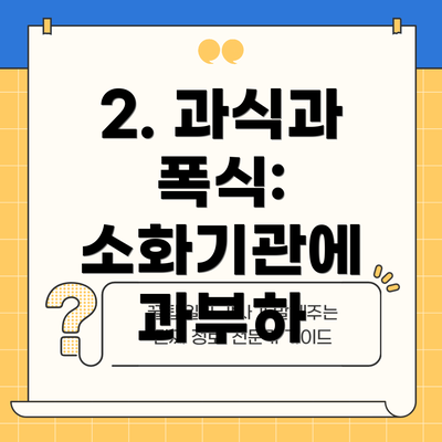 2. 과식과 폭식: 소화기관에 과부하