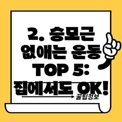 2. 승모근 없애는 운동 TOP 5:  집에서도 OK!