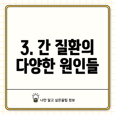 3. 간 질환의 다양한 원인들