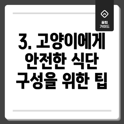 3. 고양이에게 안전한 식단 구성을 위한 팁