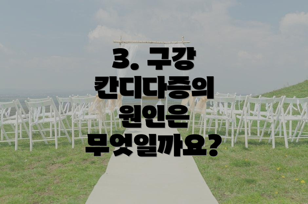 3. 구강 칸디다증의 원인은 무엇일까요?