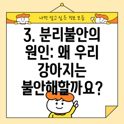 3. 분리불안의 원인: 왜 우리 강아지는 불안해할까요?