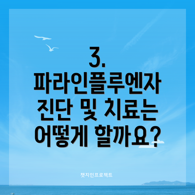 3.  파라인플루엔자 진단 및 치료는 어떻게 할까요?