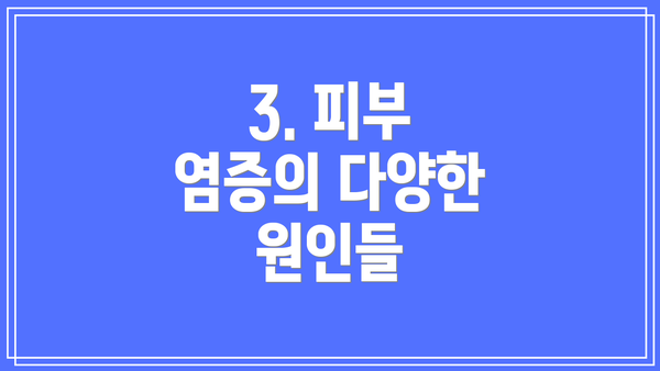 3. 피부 염증의 다양한 원인들