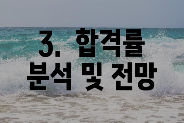 3.  합격률 분석 및 전망