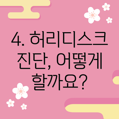 4. 허리디스크 진단, 어떻게 할까요?