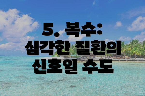 5. 복수:  심각한 질환의 신호일 수도
