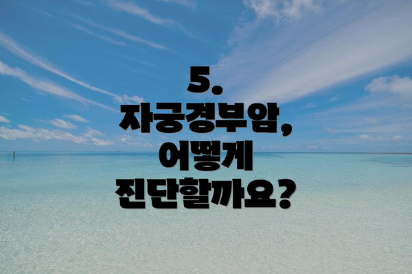 5. 자궁경부암, 어떻게 진단할까요?