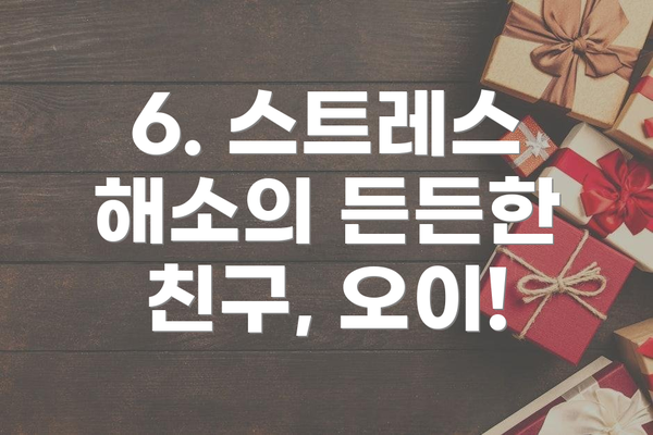 6. 스트레스 해소의 든든한 친구, 오이!
