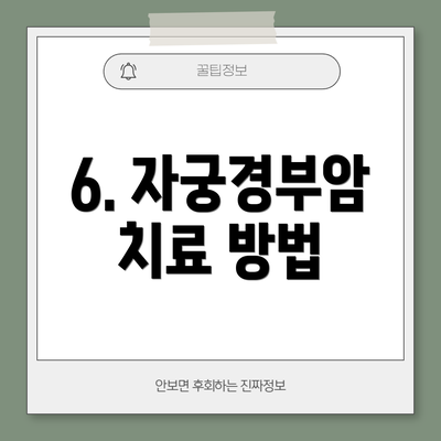 6. 자궁경부암 치료 방법