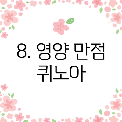 8. 영양 만점 퀴노아