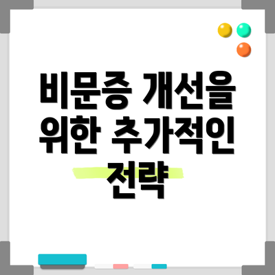 비문증 개선을 위한 추가적인 전략