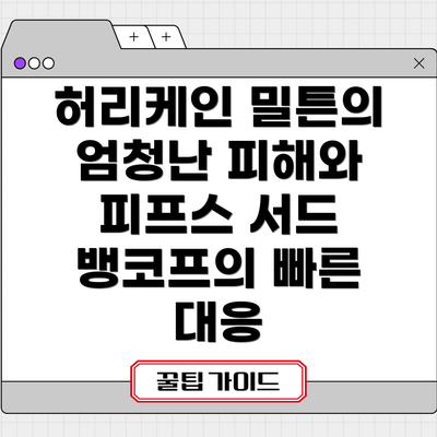 허리케인 밀튼의 엄청난 피해와 피프스 서드 뱅코프의 빠른 대응