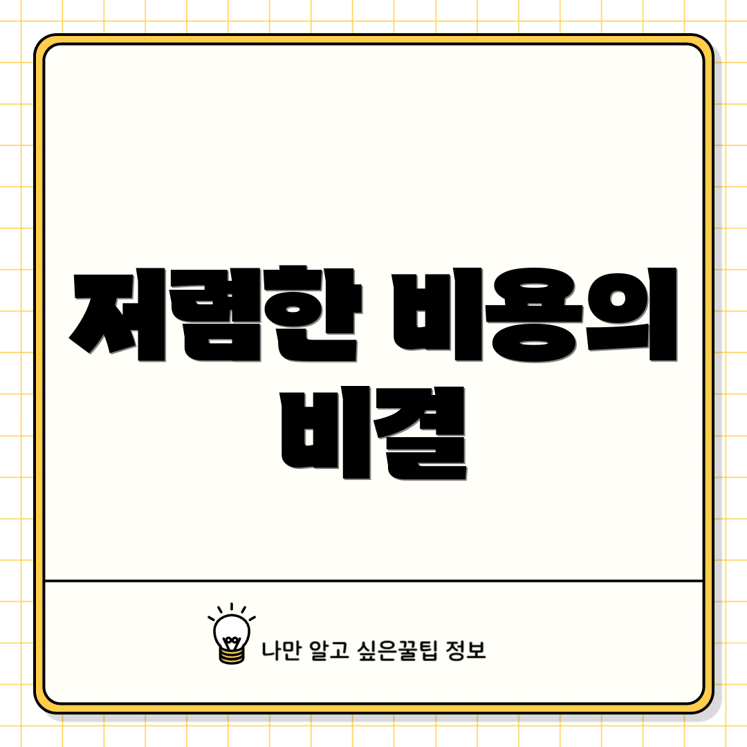 저렴한 비용의 비결