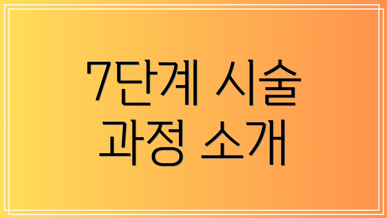 7단계 시술 과정 소개