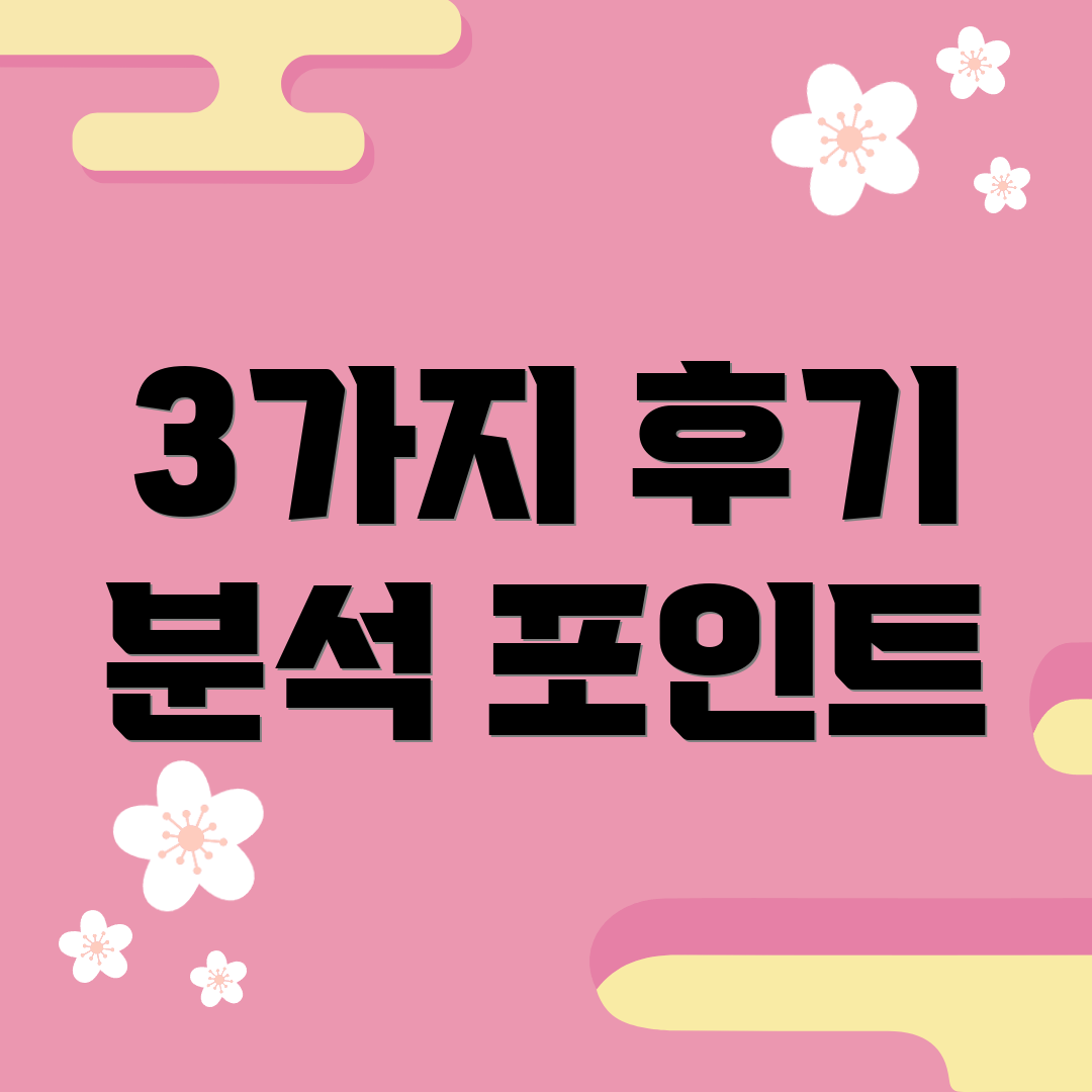 3가지 후기 분석 포인트