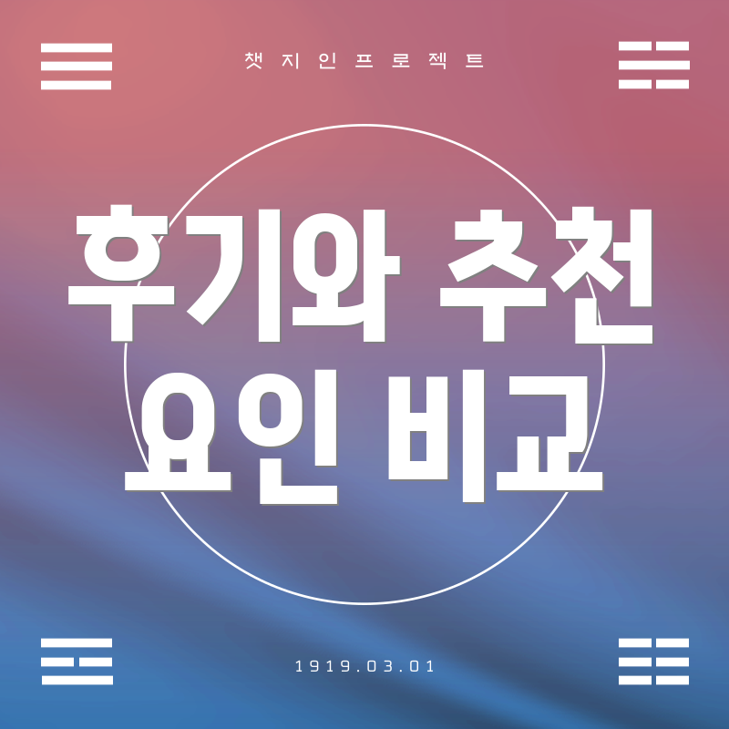 후기와 추천 요인 비교
