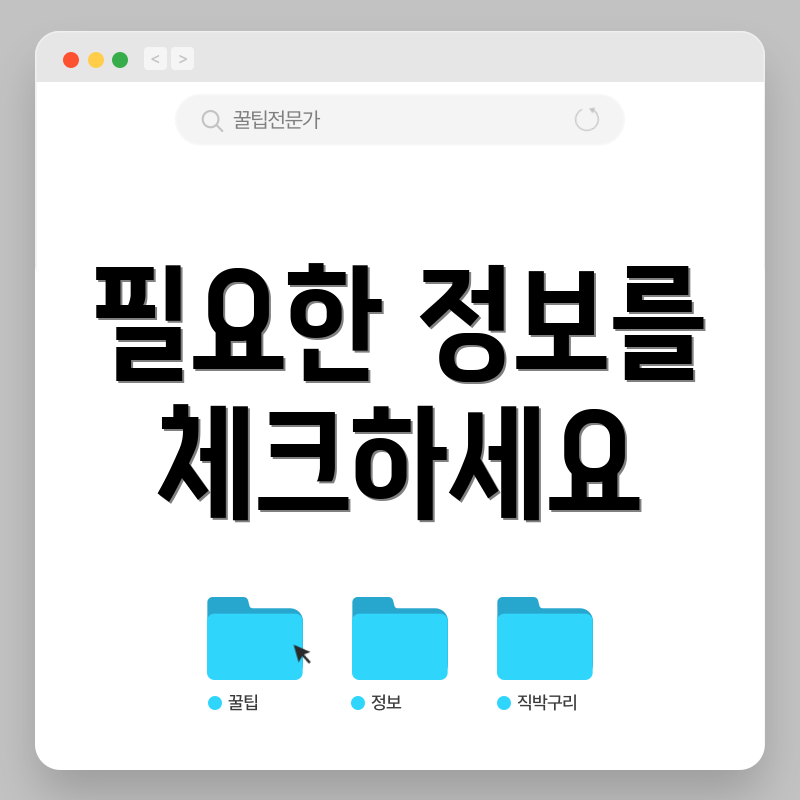 필요한 정보를 체크하세요